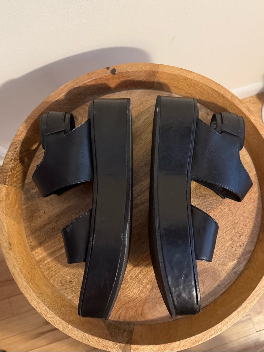 Ann Demeulemeester Black Leather Platform Strap Sandals Size EU 40 US 10 $850 - Picture 10 of 13
